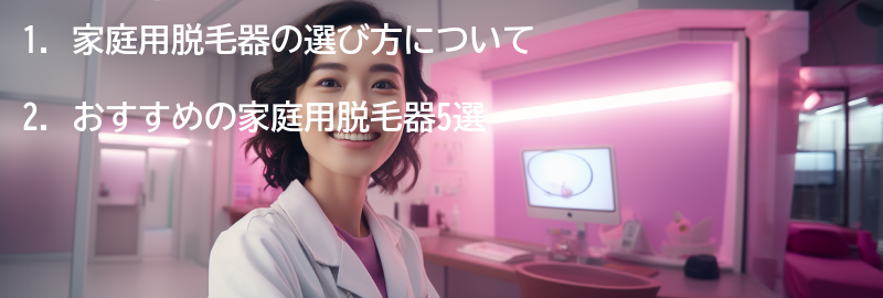 おすすめの家庭用脱毛器5選の要点まとめ
