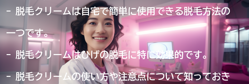 「脱毛クリームの要点まとめ