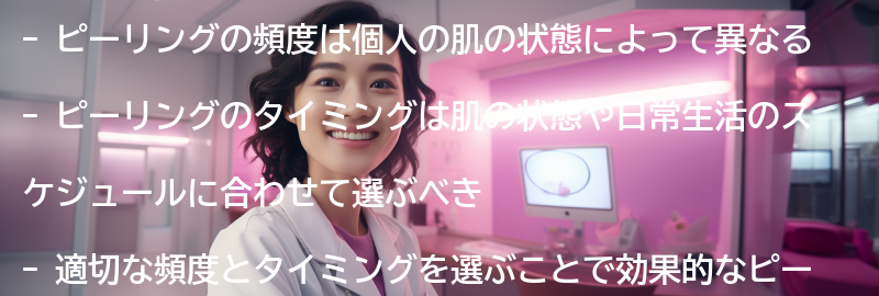 ピーリングの頻度とタイミングの選び方の要点まとめ