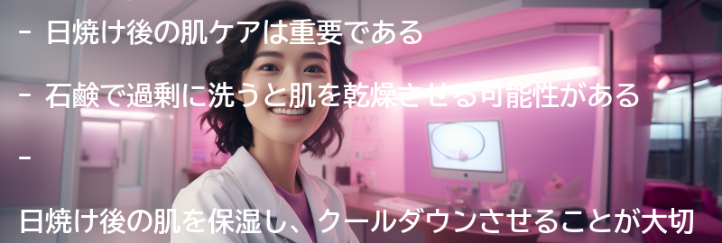 日焼け後の肌ケアのポイントの要点まとめ