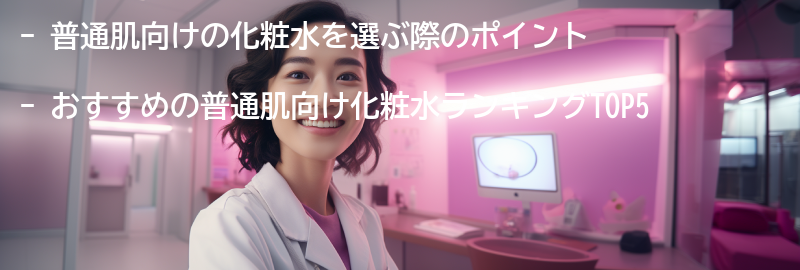 おすすめの「普通肌」向け化粧水ランキングTOP5！の要点まとめ