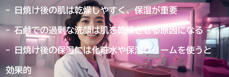 日焼け後の肌の保湿についての要点まとめ