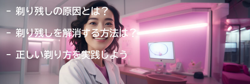 剃り残しを解消する方法の要点まとめ