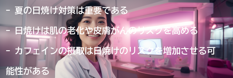 夏の日焼け対策の重要性の要点まとめ