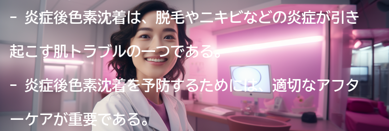 炎症後色素沈着を予防するための方法とは？の要点まとめ