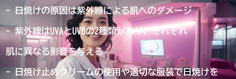 日焼けの原因とは？の要点まとめ