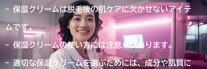 保湿クリームの使い方と注意点の要点まとめ
