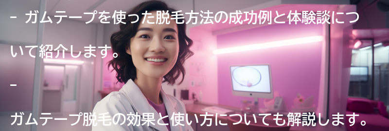 ガムテープ脱毛の成功例と体験談の要点まとめ