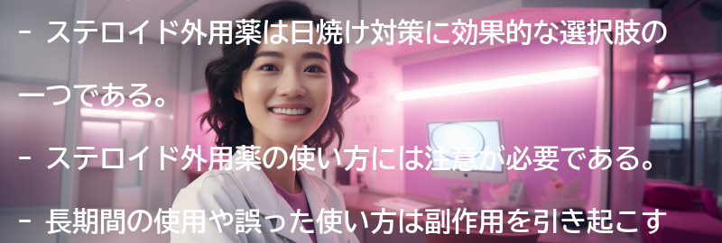 ステロイド外用薬の使い方と注意点の要点まとめ