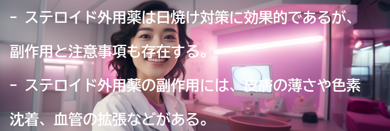 ステロイド外用薬の副作用と注意事項の要点まとめ