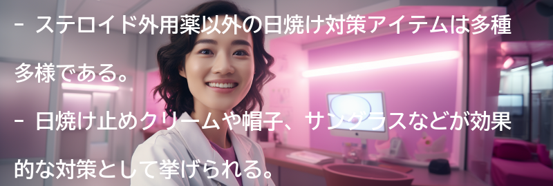 ステロイド外用薬以外の日焼け対策アイテムの要点まとめ