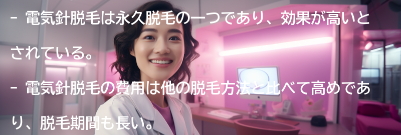 電気針脱毛の費用と期間の要点まとめ