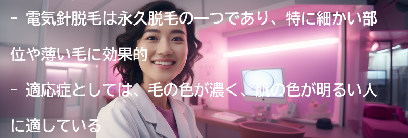 電気針脱毛の適応症と禁忌症の要点まとめ