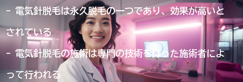 電気針脱毛の施術を受ける前に知っておくべきことの要点まとめ