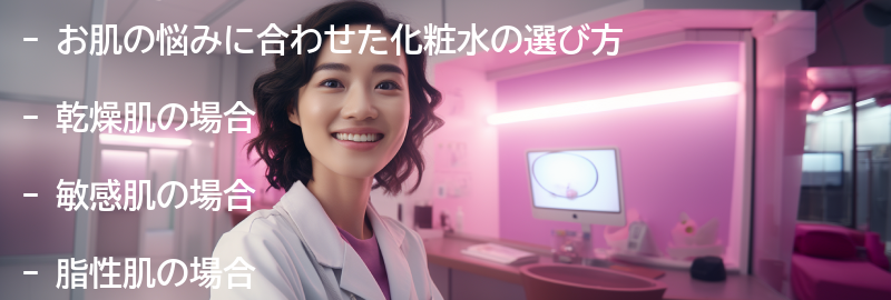 お肌の悩みに合わせた化粧水の選び方の要点まとめ