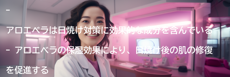 アロエベラの日焼け対策効果とは？の要点まとめ