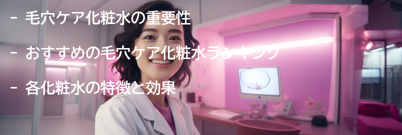 おすすめの毛穴ケア化粧水ランキングの要点まとめ