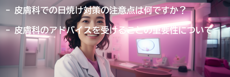 皮膚科での日焼け対策の注意点とは？の要点まとめ