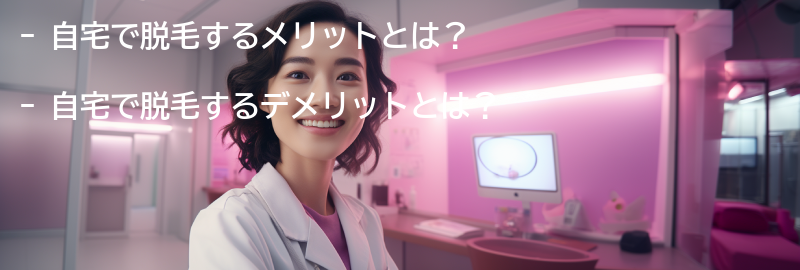 自宅で脱毛するメリットとデメリットの要点まとめ
