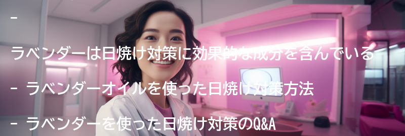 ラベンダーを使った日焼け対策のQ&Aの要点まとめ