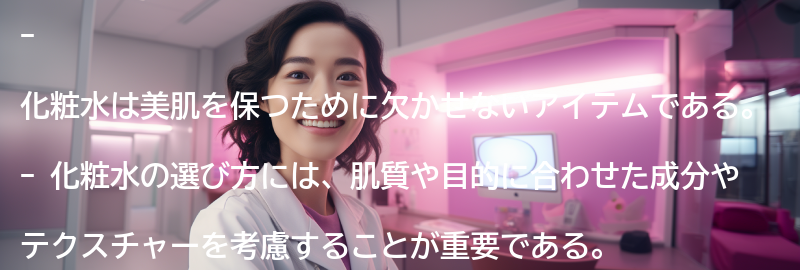 美肌を保つための化粧水の活用法の要点まとめ