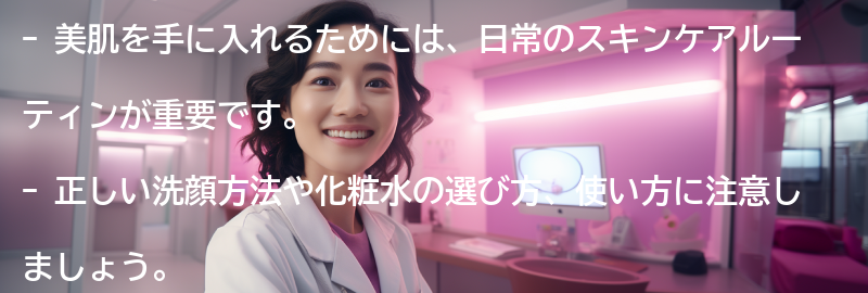美肌を手に入れるための日常のスキンケアルーティンの要点まとめ