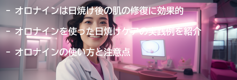 オロナインを使った日焼けケアの実践例の要点まとめ