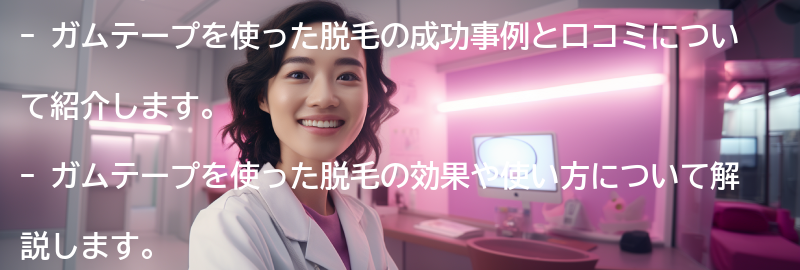 ガムテープを使った脱毛の成功事例と口コミの要点まとめ