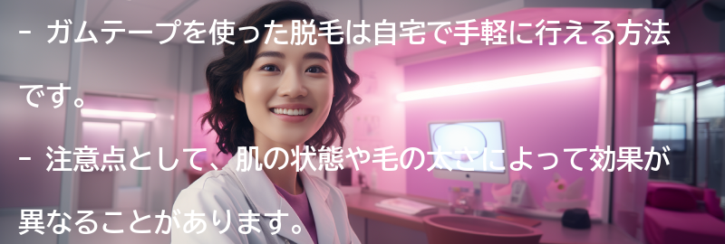 ガムテープを使った脱毛の注意点と注意事項の要点まとめ