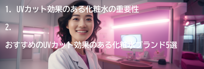 おすすめのUVカット効果のある化粧水ブランド5選の要点まとめ