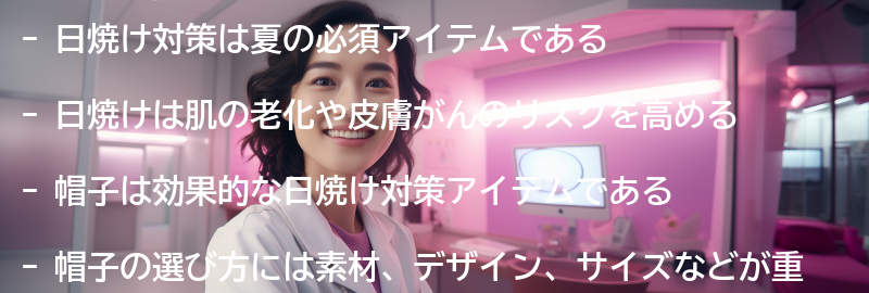 日焼け対策の重要性の要点まとめ