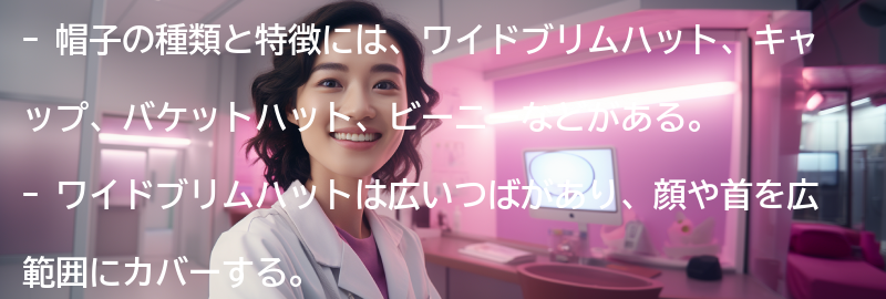 帽子の種類と特徴の要点まとめ