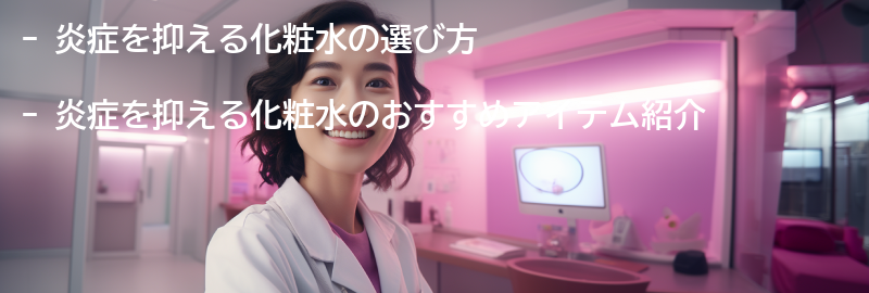 炎症を抑える化粧水のおすすめアイテム紹介の要点まとめ