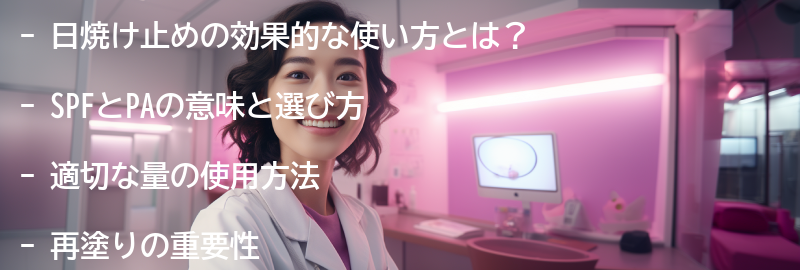 日焼け止めの効果的な使い方とは？の要点まとめ