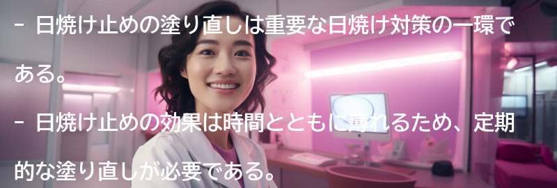 日焼け止めの塗り直しのタイミングと方法の要点まとめ