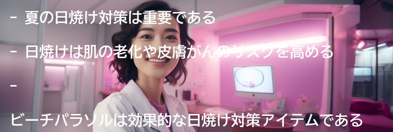 日焼け対策の重要性の要点まとめ