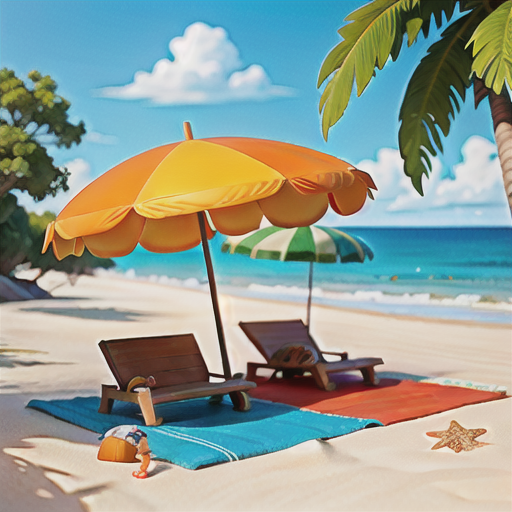 ビーチパラソルの使い方