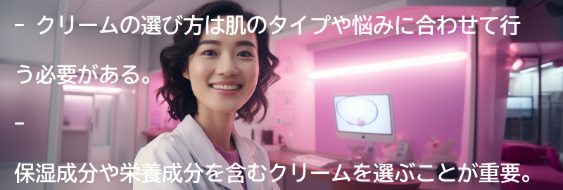 クリームの選び方:の要点まとめ