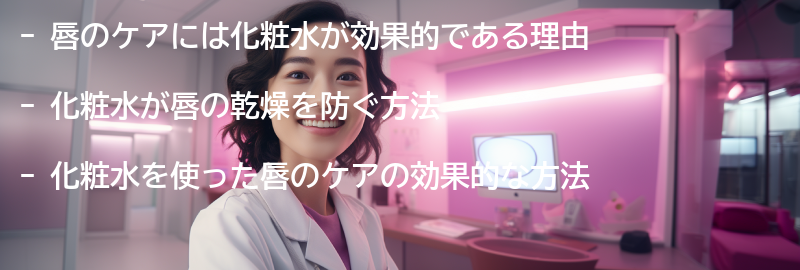 唇のケアにも化粧水が効果的な理由の要点まとめ