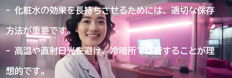 化粧水の効果を長持ちさせるためのポイントの要点まとめ