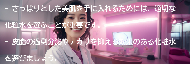 さっぱりとした美肌を手に入れるための化粧水の選び方の要点まとめ