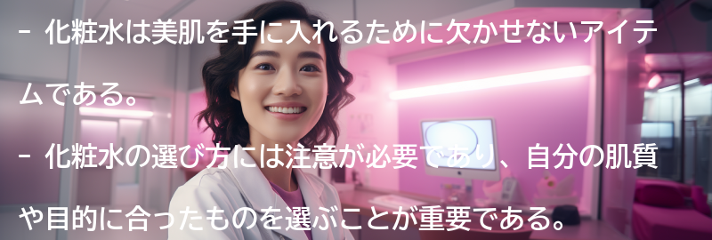 美肌を手に入れるための化粧水の活用法の要点まとめ