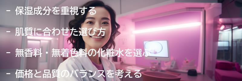 美肌に効果的な化粧水の選び方のポイントの要点まとめ