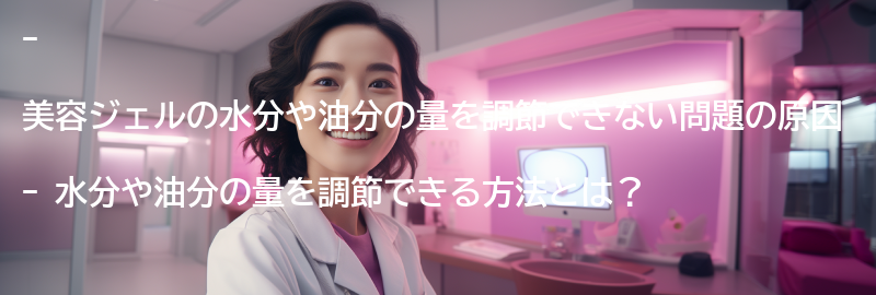 美容ジェルの水分や油分の量を調節できない問題を解決する方法とは？の要点まとめ