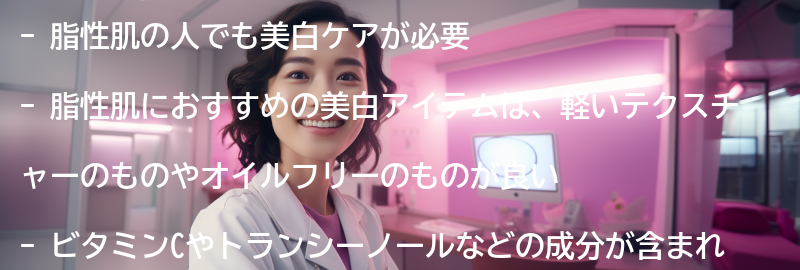 脂性肌におすすめの美白アイテムの要点まとめ