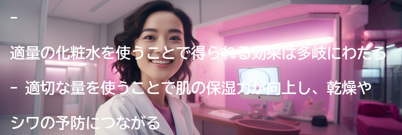 適量の化粧水を使うことで得られる効果の要点まとめ