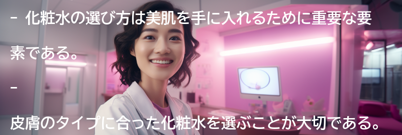 美肌を手に入れるためには化粧水の選び方が重要の要点まとめ