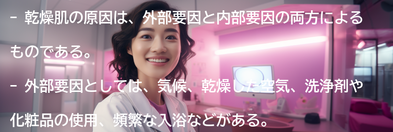 乾燥肌の原因とは？の要点まとめ