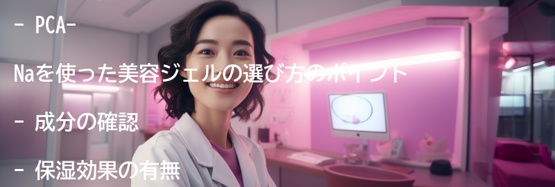 PCA-Naを使った美容ジェルの選び方のポイントの要点まとめ