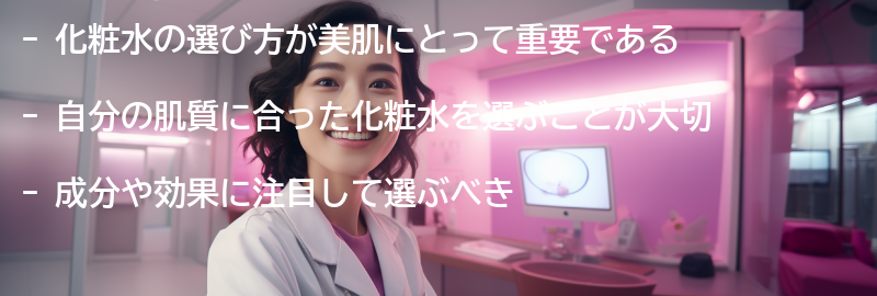 美肌を手に入れるためには、化粧水の選び方が重要！の要点まとめ